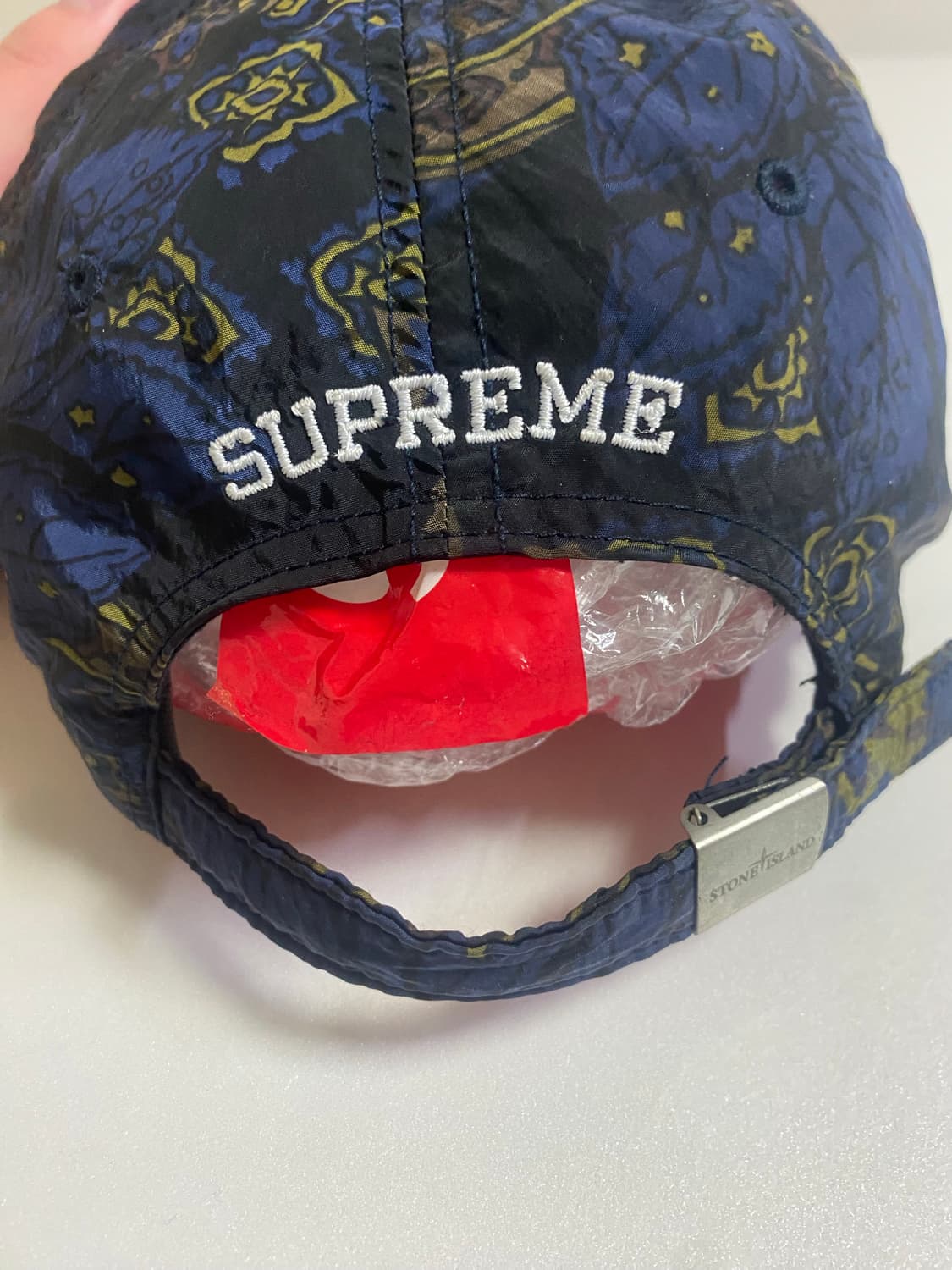 [OS] 15SS 슈프림 X 스톤아일랜드 페이즐리 6패널 캡 블루 상품이미지2