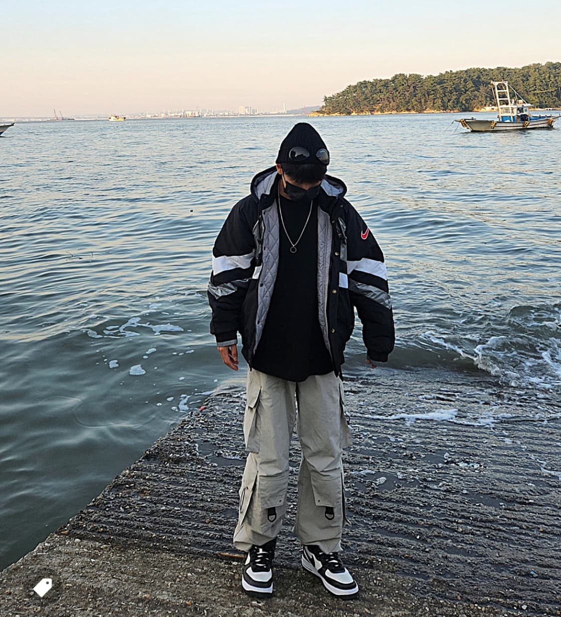 슈프림 x 나이키 레트로 후드 스포츠 자켓 실버 XL 상품이미지5