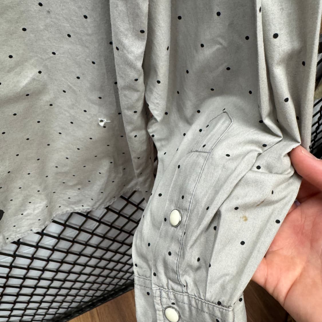 00s 에비수 야마네 웨스턴 셔츠 후면 로고 포인트 아이보리 상품이미지10