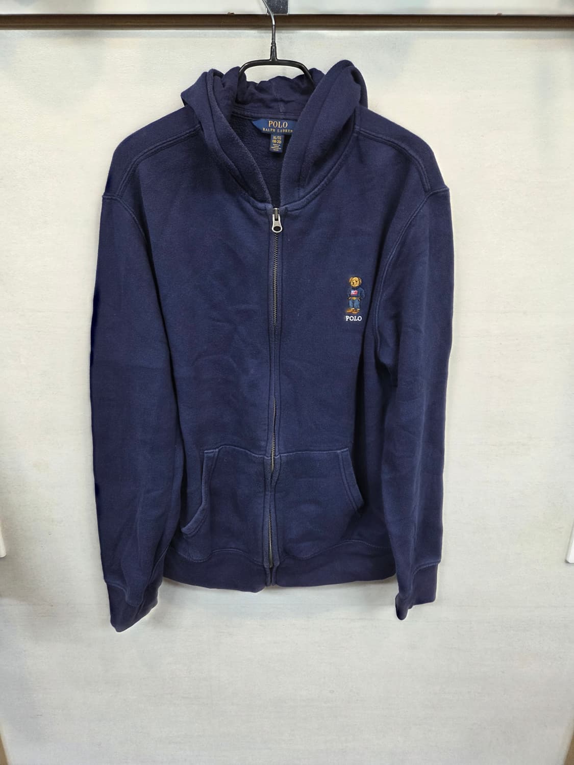 폴로랄프로렌 베어자수 로고 기모 후드집업 18 20 성인 s m 상품이미지1