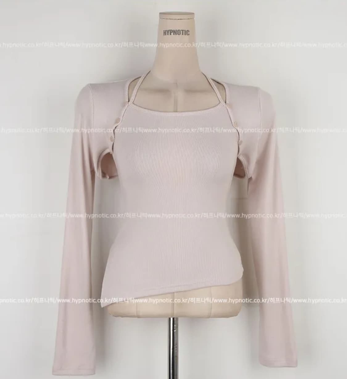 글램 홀터나시 볼레로 세트 핑크 상품이미지1