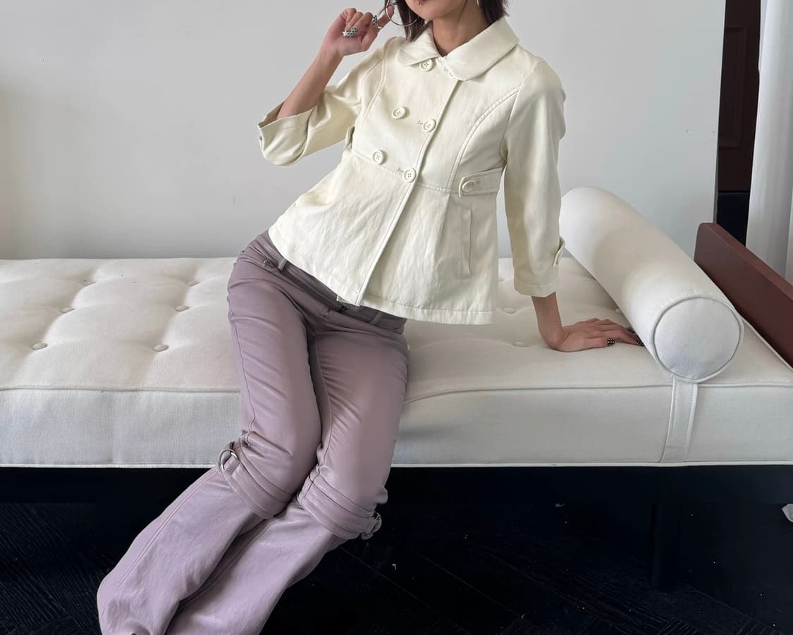 7부소매 더블버튼 피코트 자켓 상품이미지3