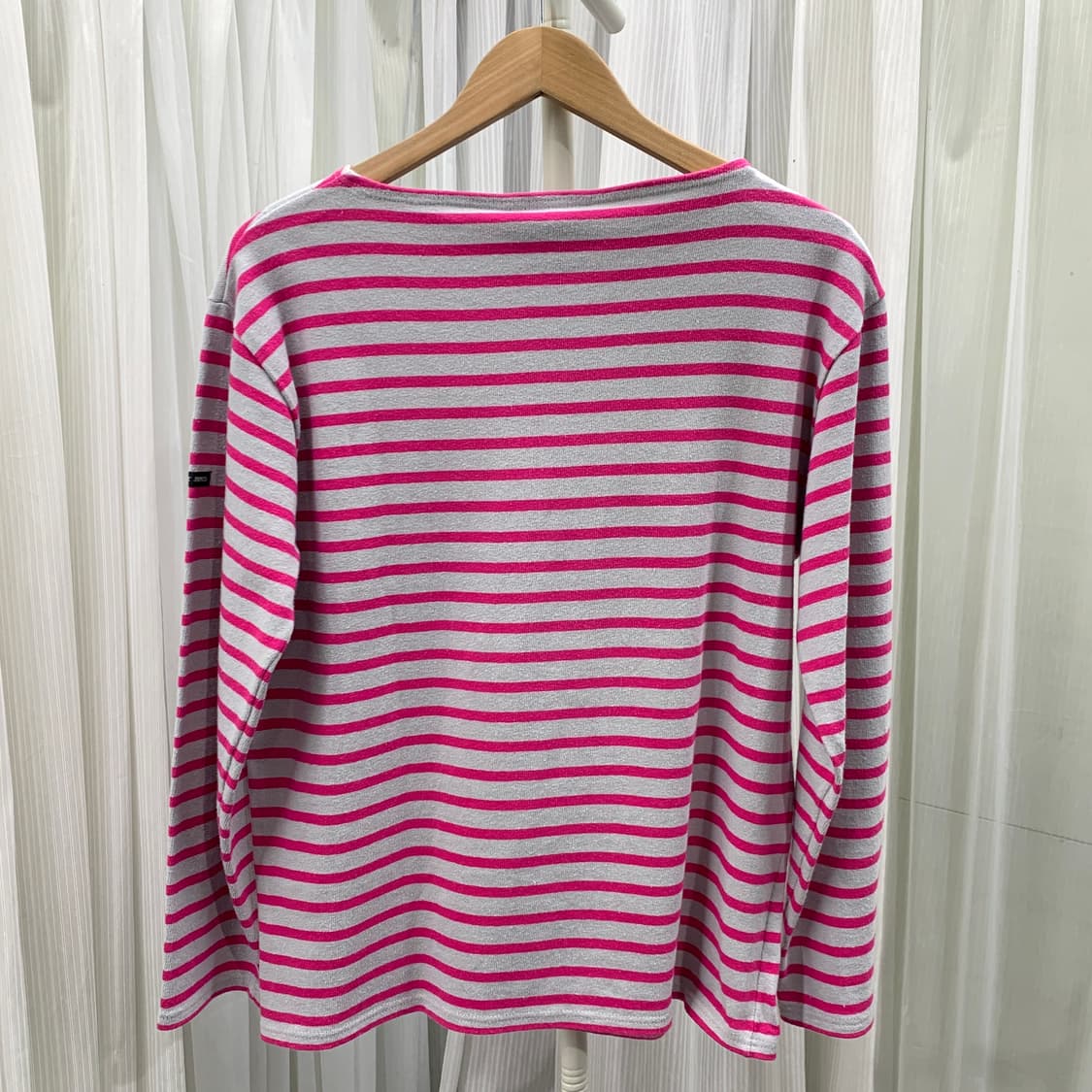 세인트제임스 SAINT JAMES 핑크 스트라이프 티셔츠 1704 상품이미지3