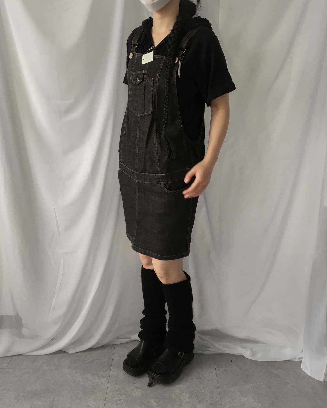 Denim suspender onepiece 상품이미지8