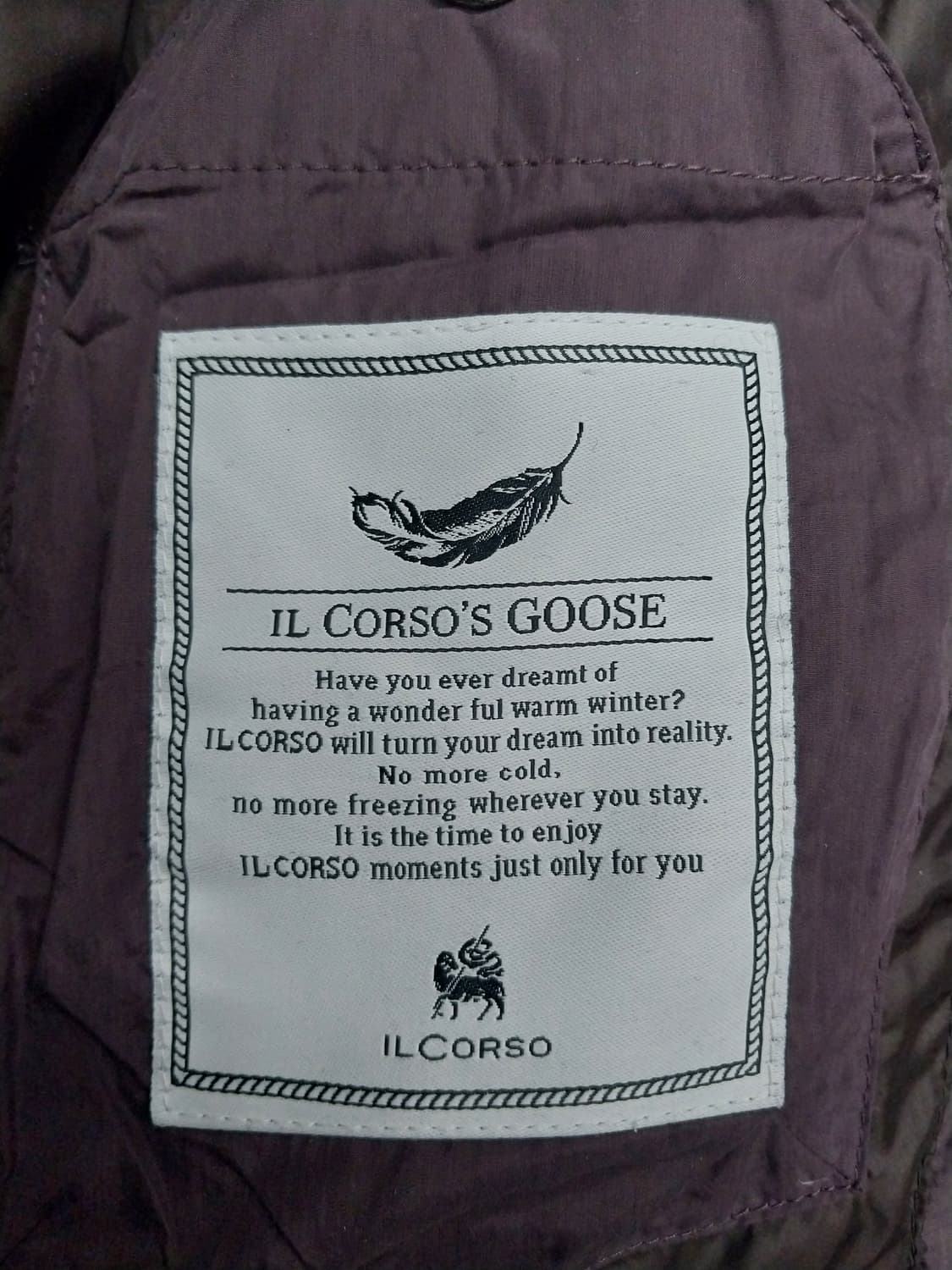 일꼬르소 구스다운 패딩 100  (내피 조끼 분리됨) 상품이미지5