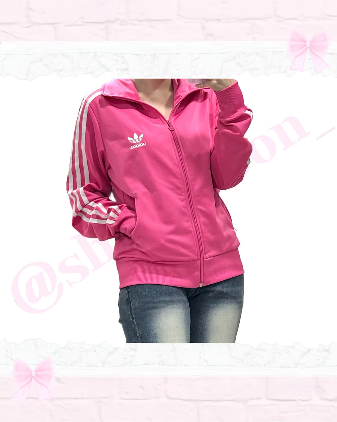 [셋업] y2k 하라주쿠 핫핑크 갸루 아디다스 상품이미지5