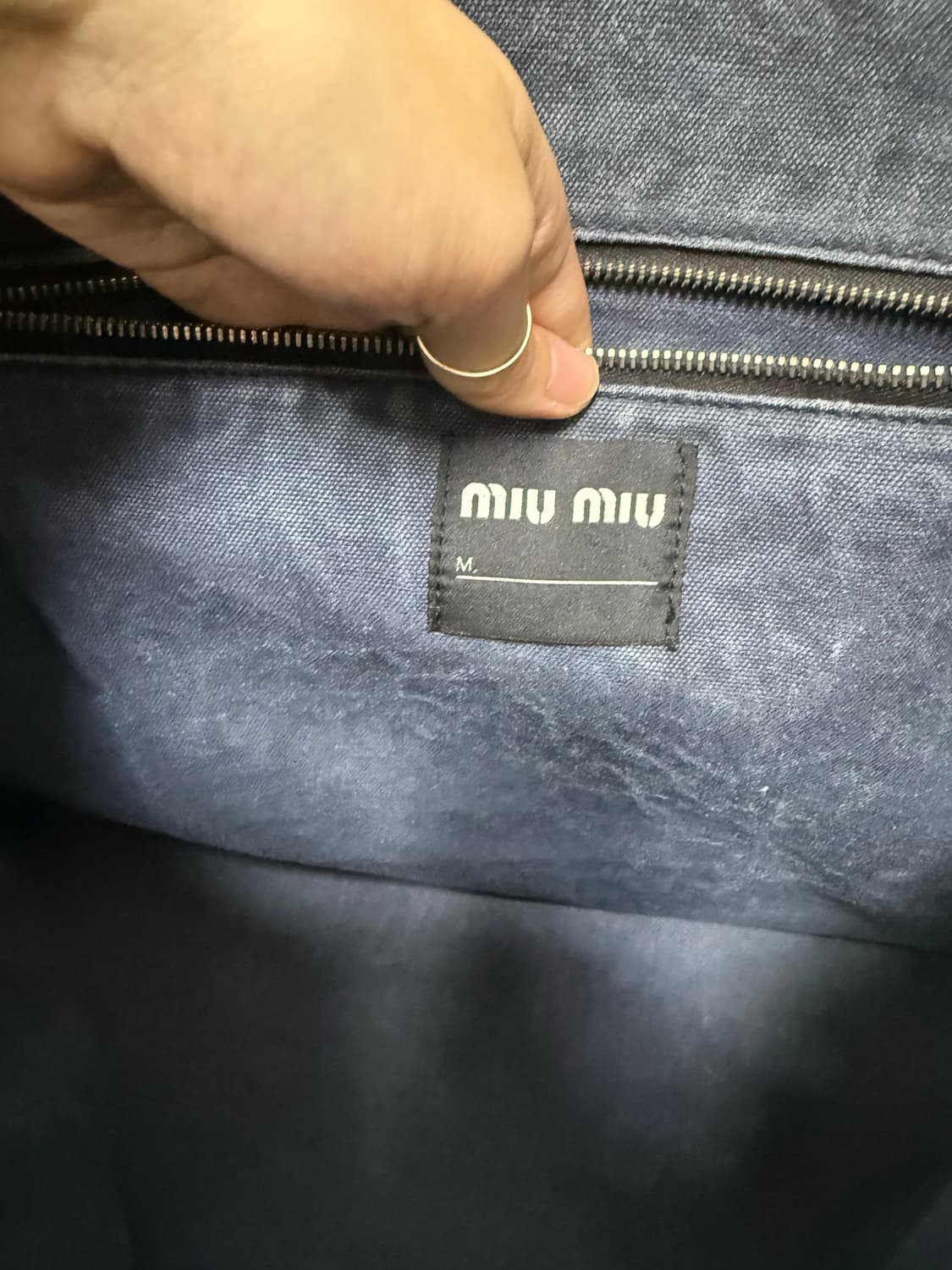 미우미우 정품 데님 가방 숄더백 시티백 상품이미지5