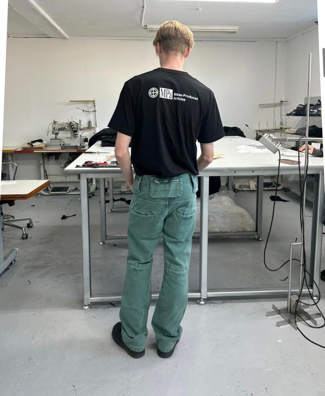 (L) 플라스틱 프로덕트 MPa 백 팬츠 에메랄드 (BAG PANTS) 상품이미지4