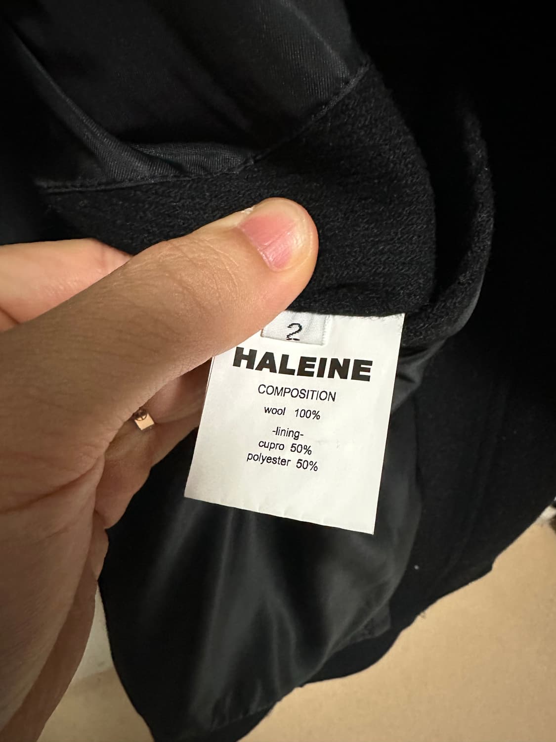 알렌느 블랙 3D 디테일 울 숏자켓 블루종 2사이즈 상품이미지5