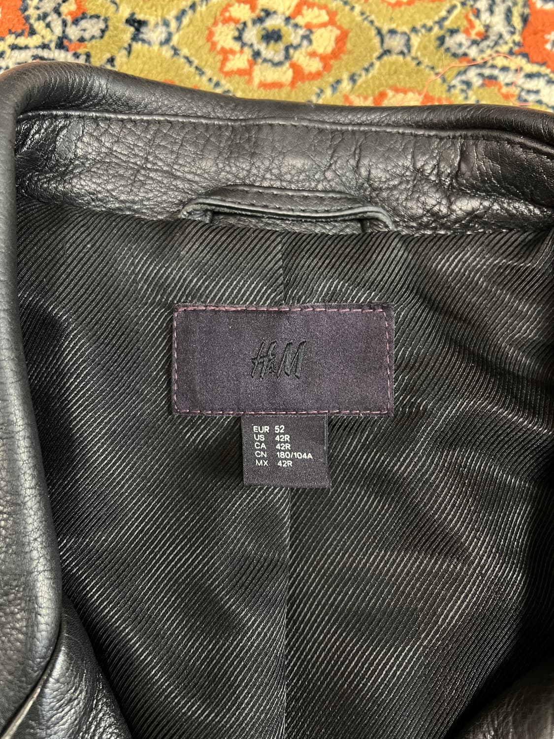 [42R] H&M 프리미엄 카우하이드 더블 라이더 가죽자켓 상품이미지7