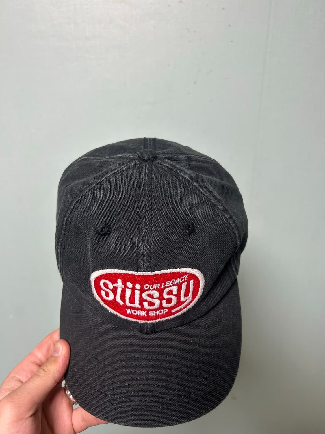 스투시 아워레가시 워크샵 미드 블랙 캡 상품이미지2