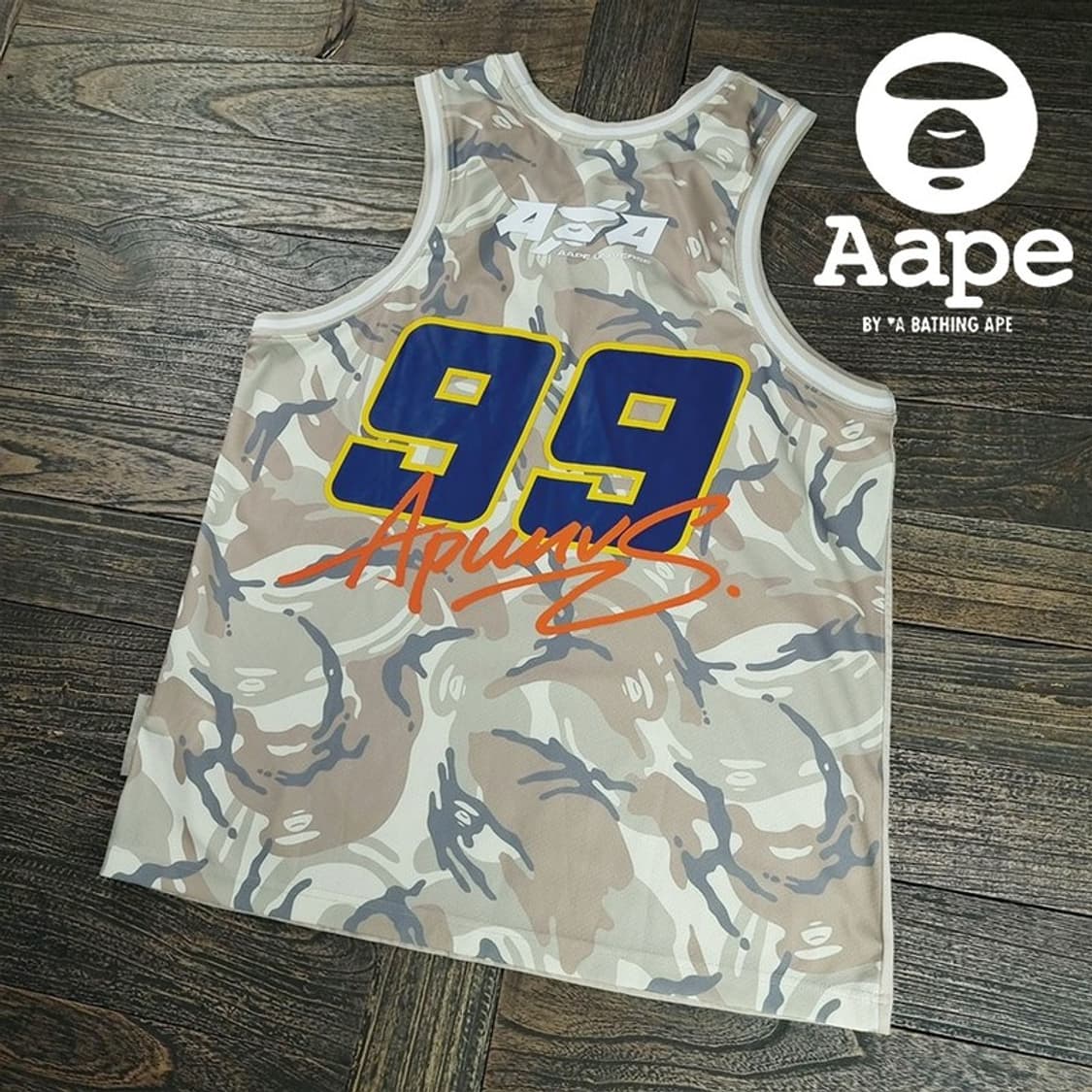 [베이프 에이프] 카모 패턴 농구 져지 농구 나시 P01606 상품이미지1