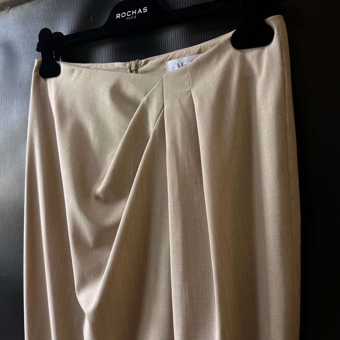 M) MaxMara 메인라인 울-실크 하계 드레이프 스커트  상품이미지4