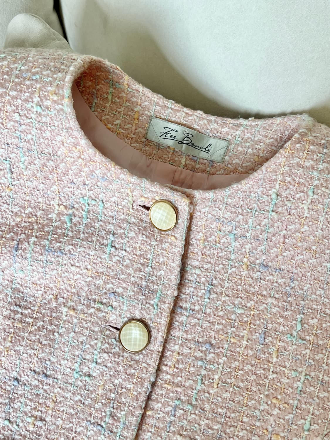 pink tweed setup 상품이미지4