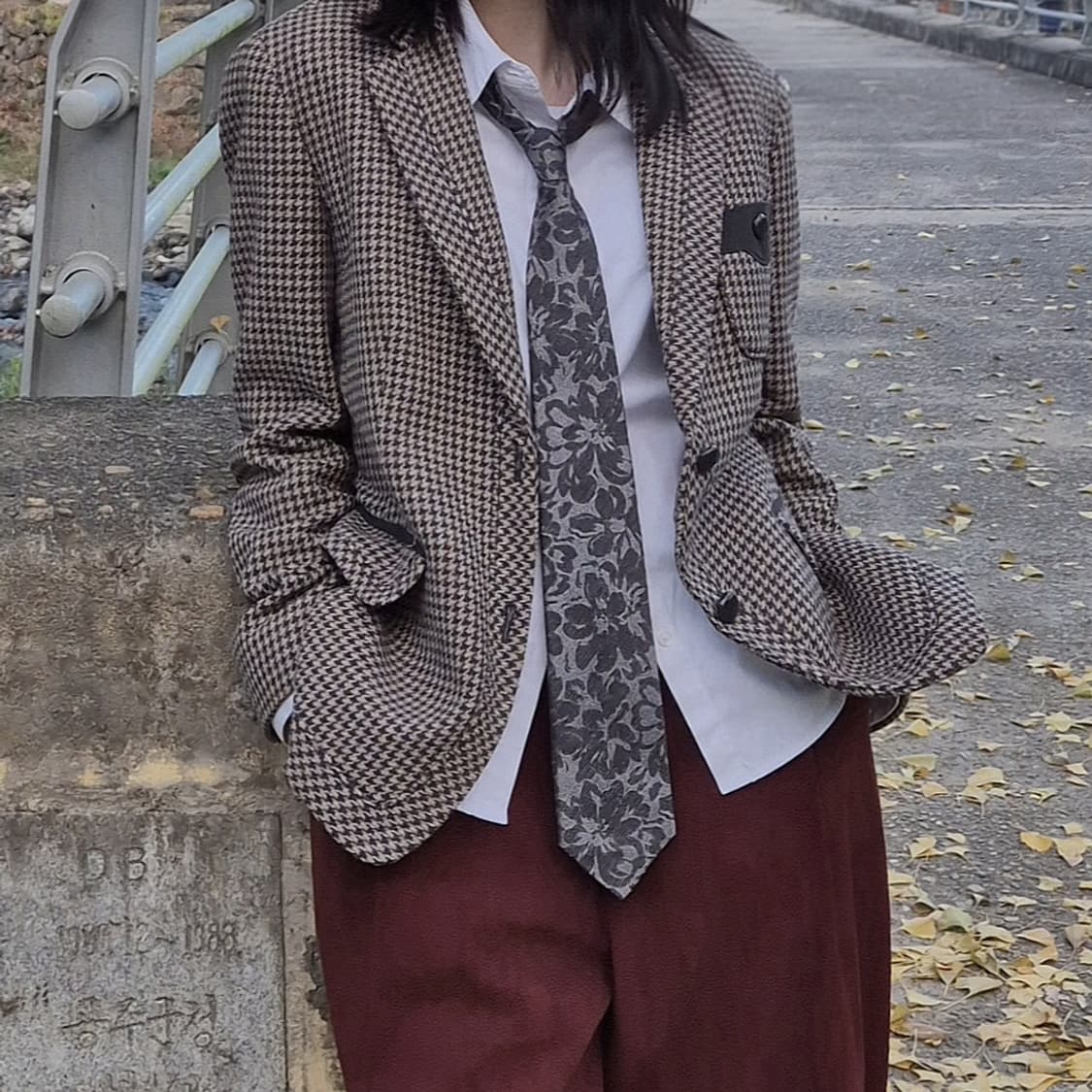 닥스 블루 브라운 패턴 자켓 상품이미지1