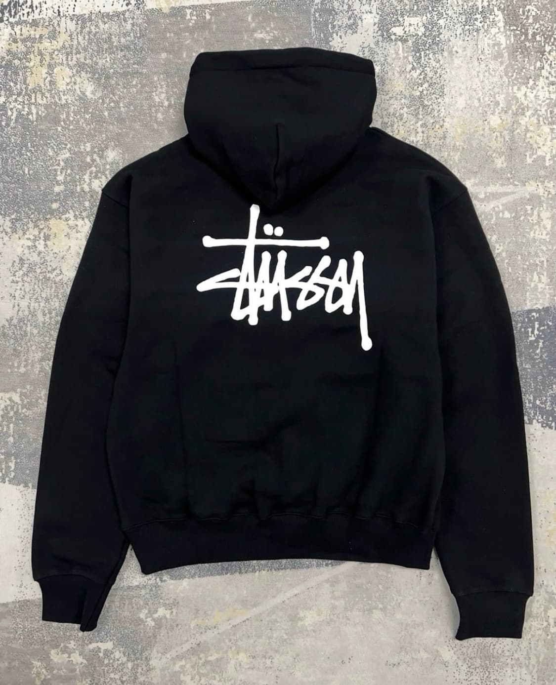 스투시 Stussy 백로고 베이직 후드 블랙 상품이미지1