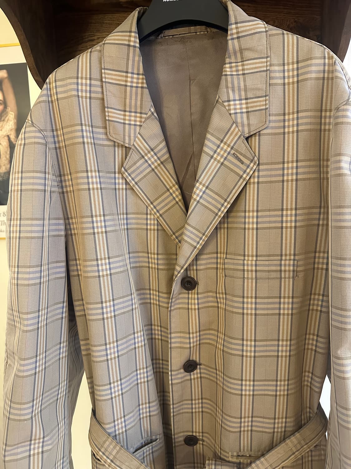 Lemaire 르메르 코튼 혼방 체크 트랜치 (L) 상품이미지2