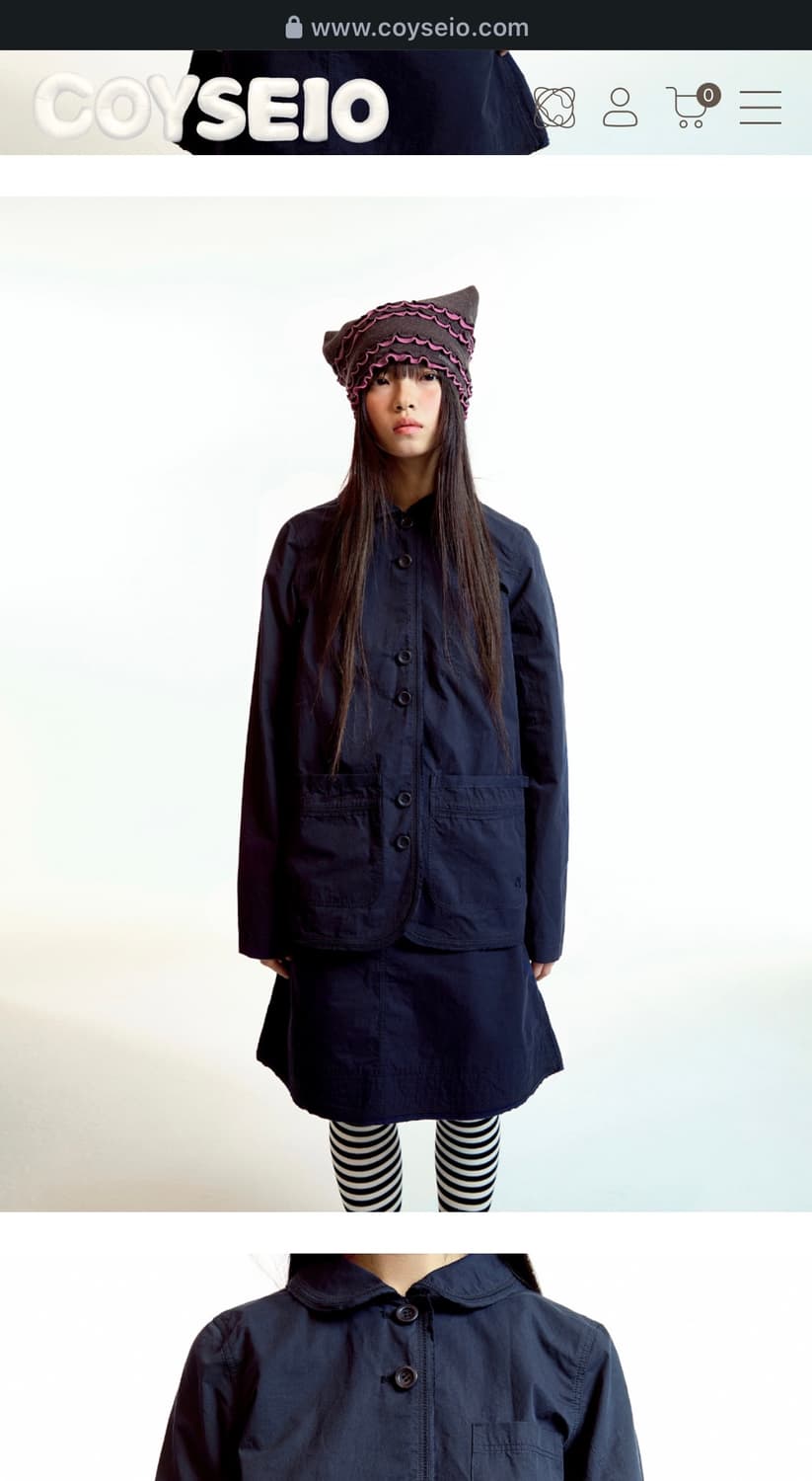 Coyseio RAW EDGE COTTON JACKET NAVY 상품이미지3