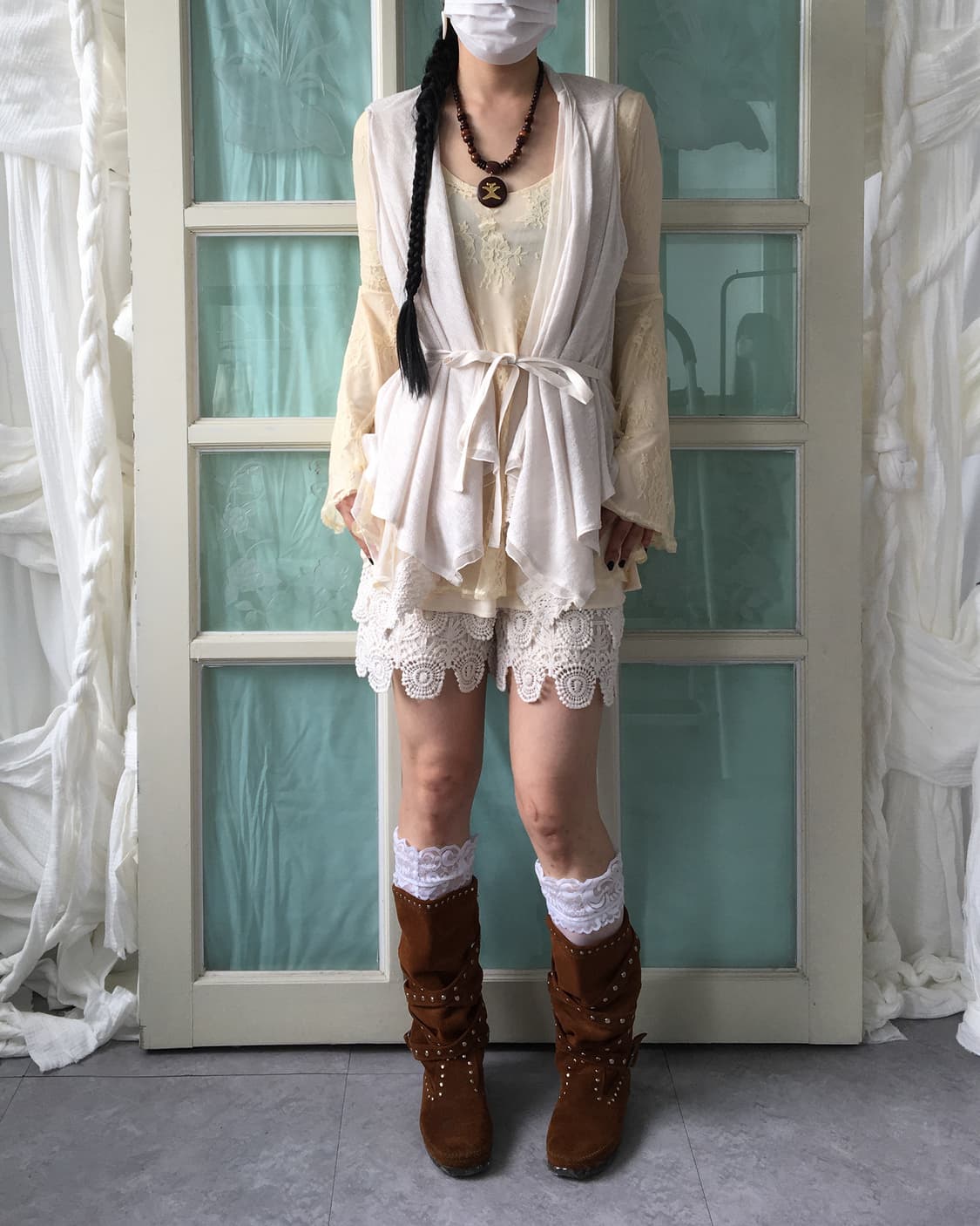 Drape tied vest 상품이미지8