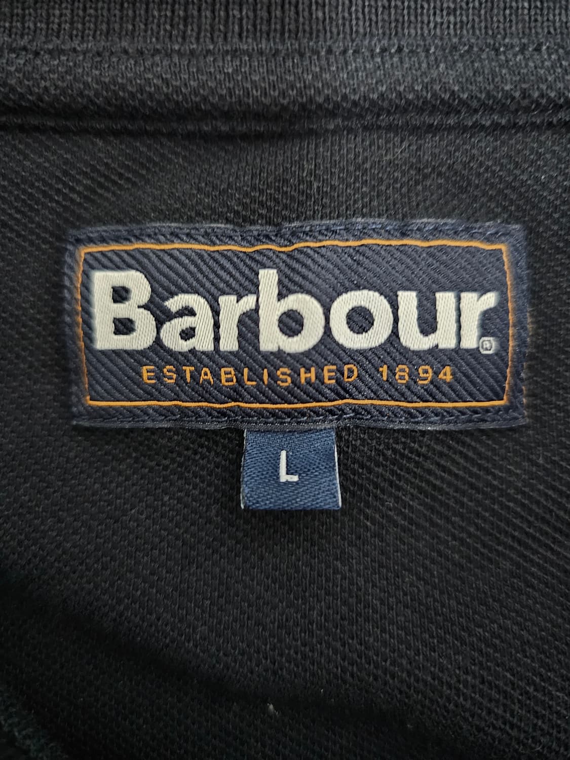 바버 블랙 반팔 폴로티셔츠 L 상품이미지3