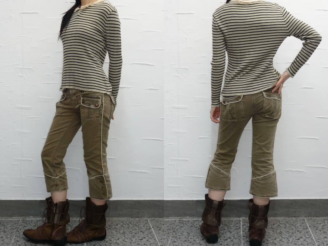 lace collar stripe knit 상품이미지2