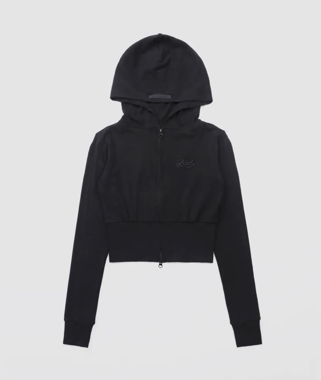 배드블러드 슬림핏 후드집업 블랙 상품이미지2