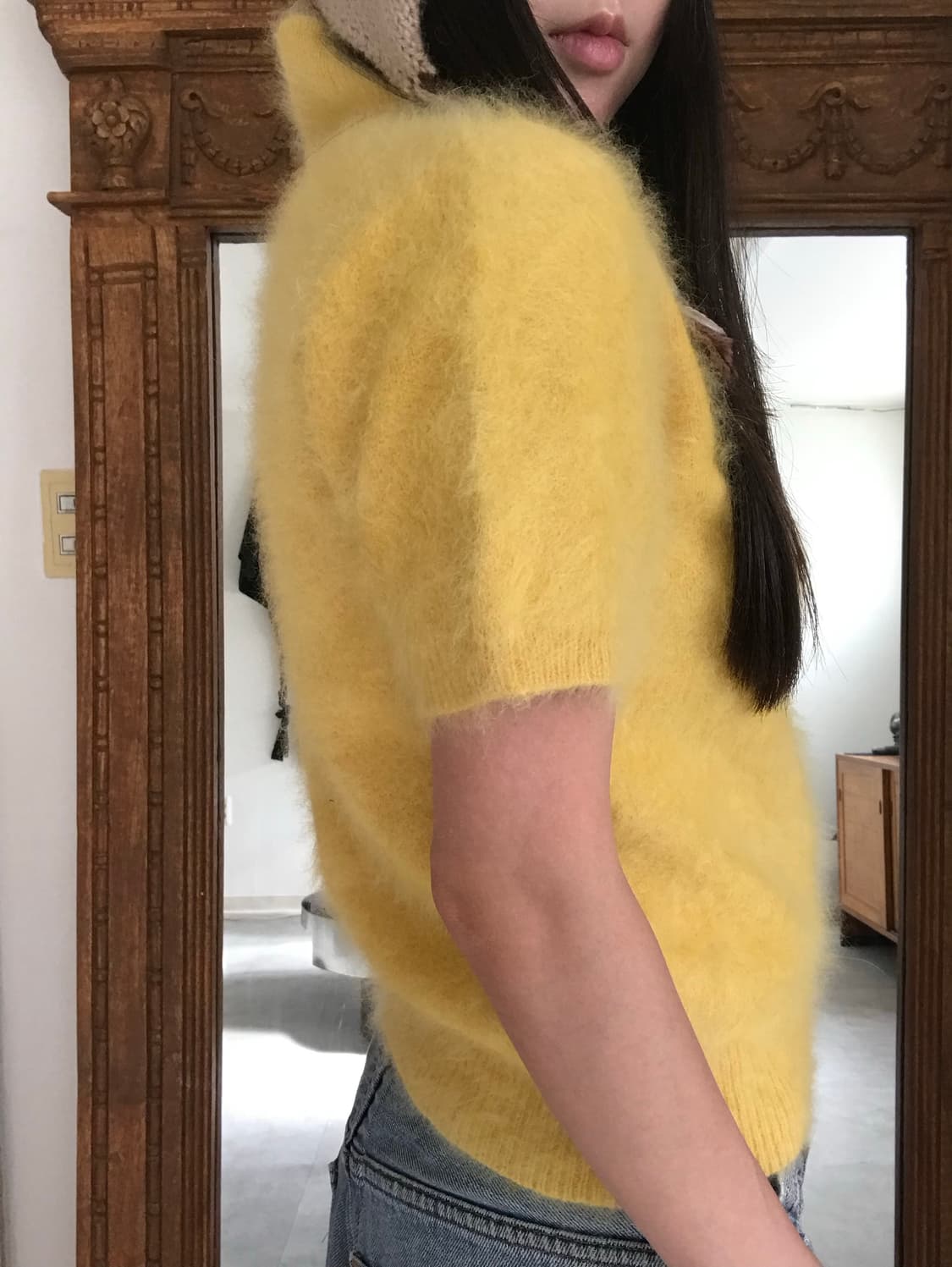 vintage yellow angora knit 상품이미지3