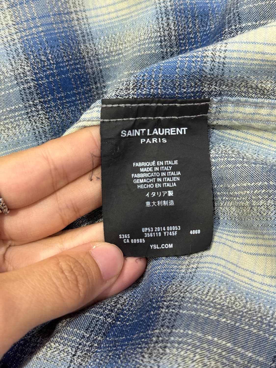 생로랑 파리 비스코스 플란넬 셔츠 상품이미지10