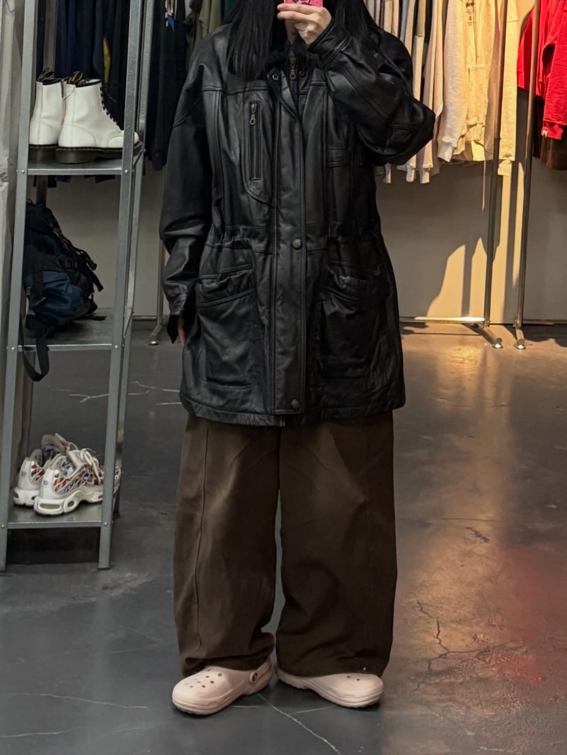 프라도네 모피가죽 퍼카라 자켓 (퍼 탈부착가능) A3141 상품이미지1