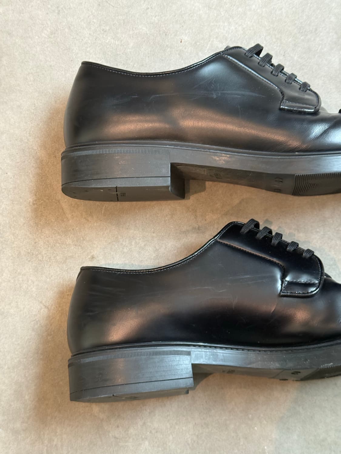 [8.5] PRADA Brushed Leather Derby Shoes 상품이미지3