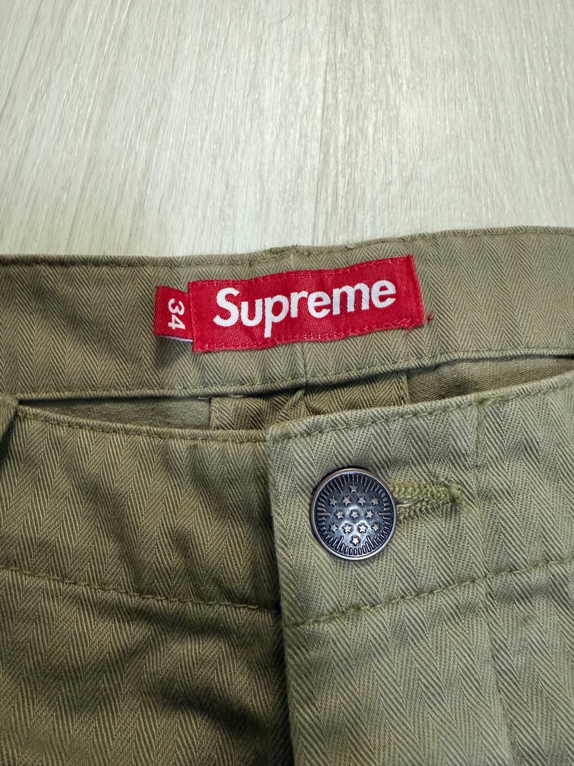 슈프림 24fw 헤링본 치노팬츠 상품이미지6