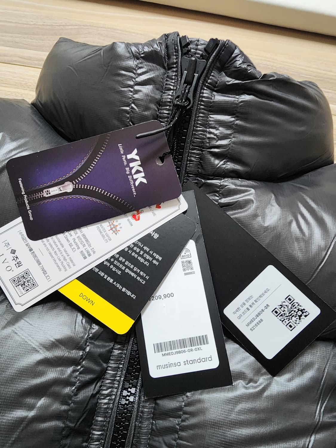 무신사스탠다드시티레저시어립스탑다운패딩점퍼xl 상품이미지6