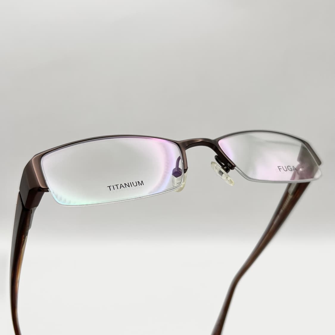 FUGA 푸가 일본 브랜드 스퀘어 반무테 안경 상품이미지6