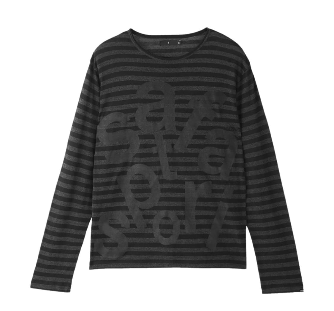 사파리스팟 티켓팅 스트라이프 보더 티 블랙 상품이미지1