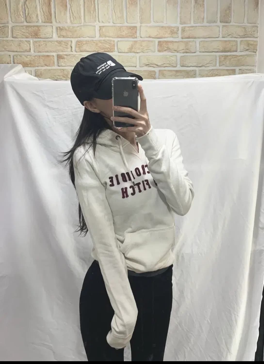 아베크롬비 후드티,S,화이트 상품이미지1