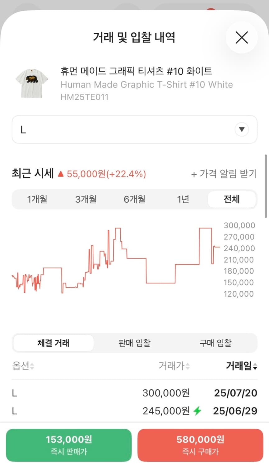 휴먼메이드 베어 티셔츠 L 상품이미지2