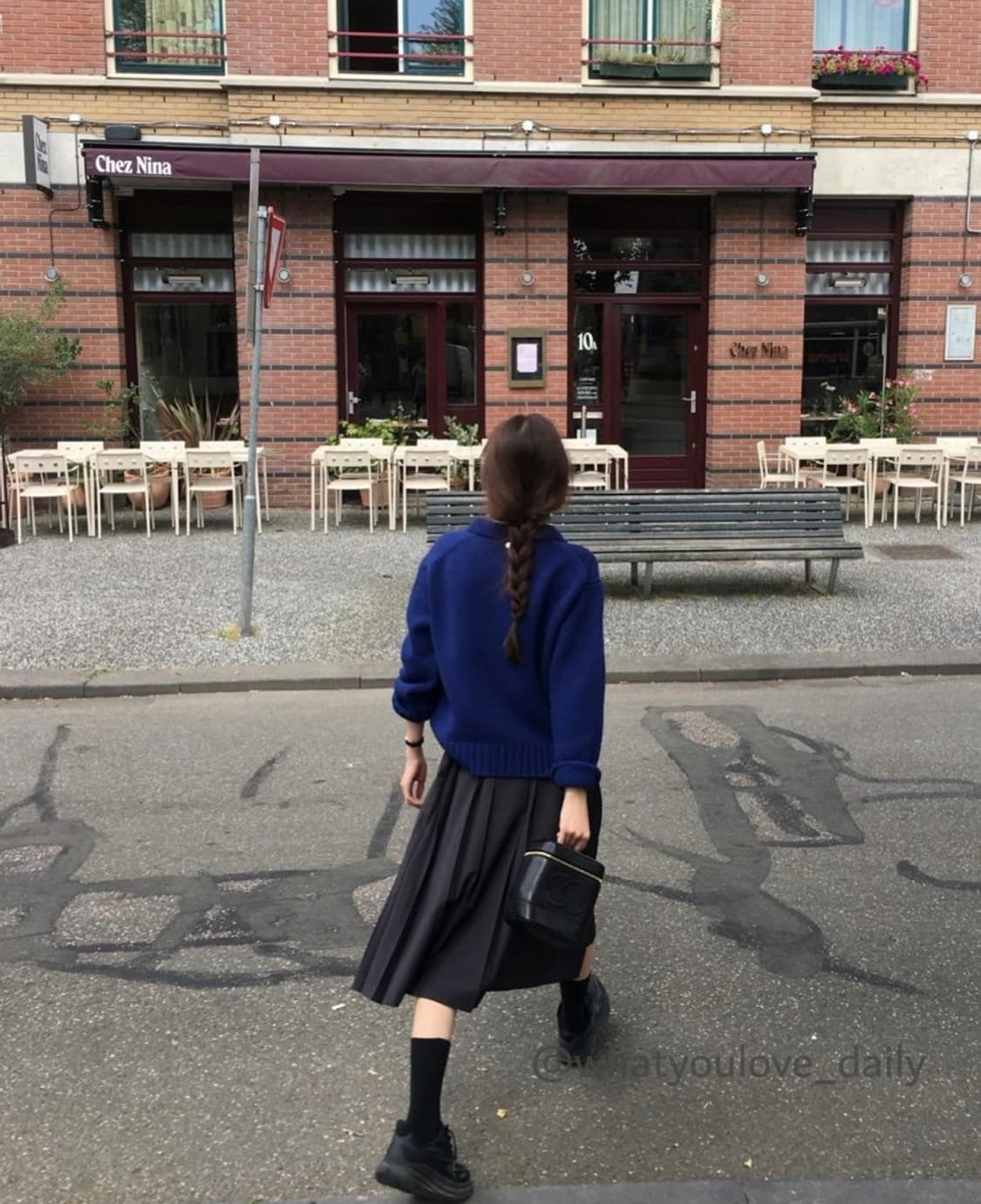 오버테이크 OVERTAKE 마크 더블 가디건 (블루) 상품이미지5