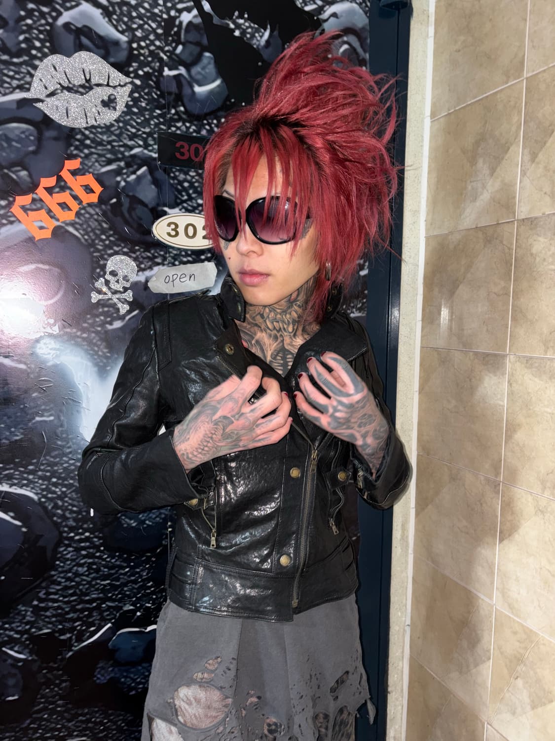 Lambskin Distressed Rider Jacket  상품이미지7