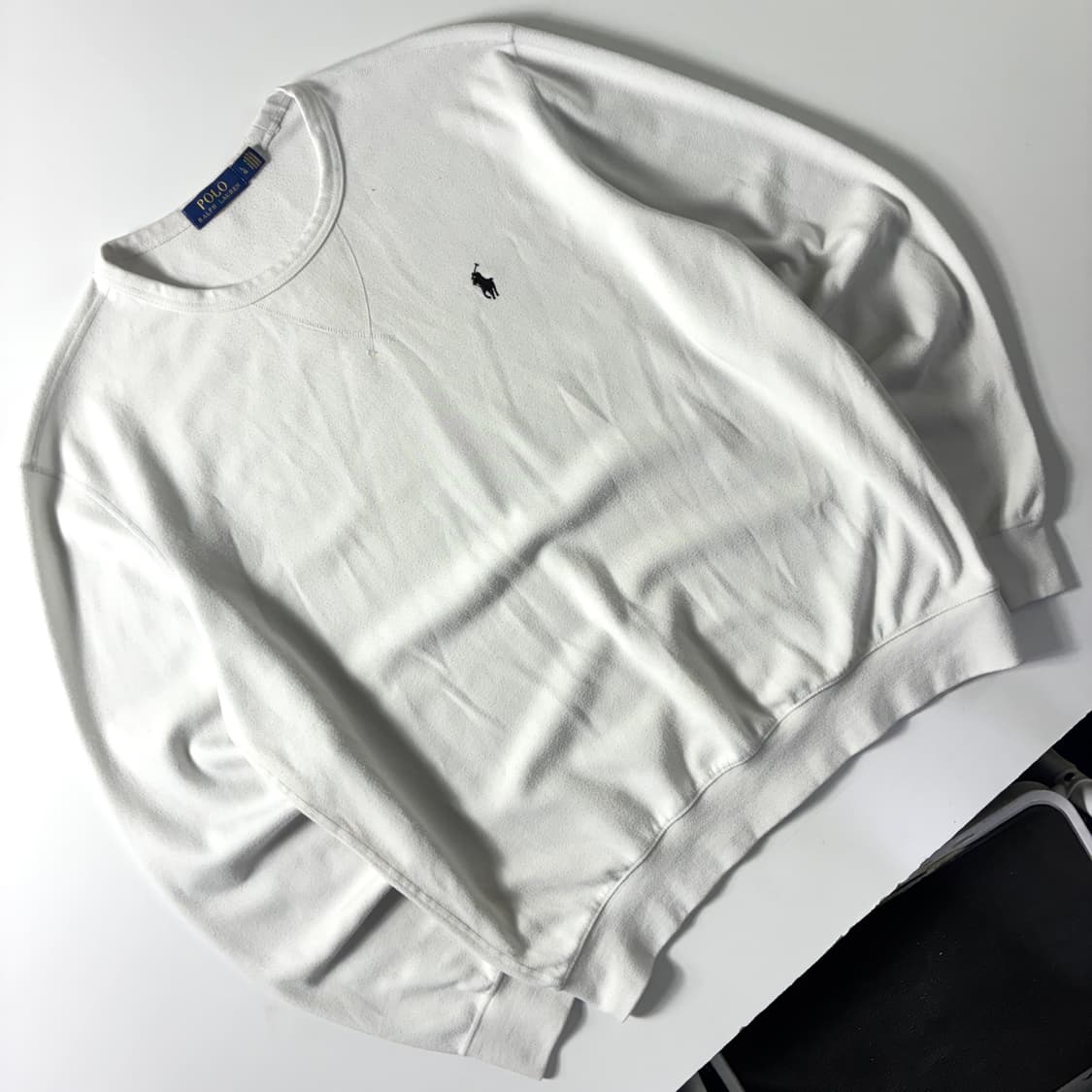 Polo  폴로 랄프로렌 자수 코튼 화이트 맨투맨  상품이미지2