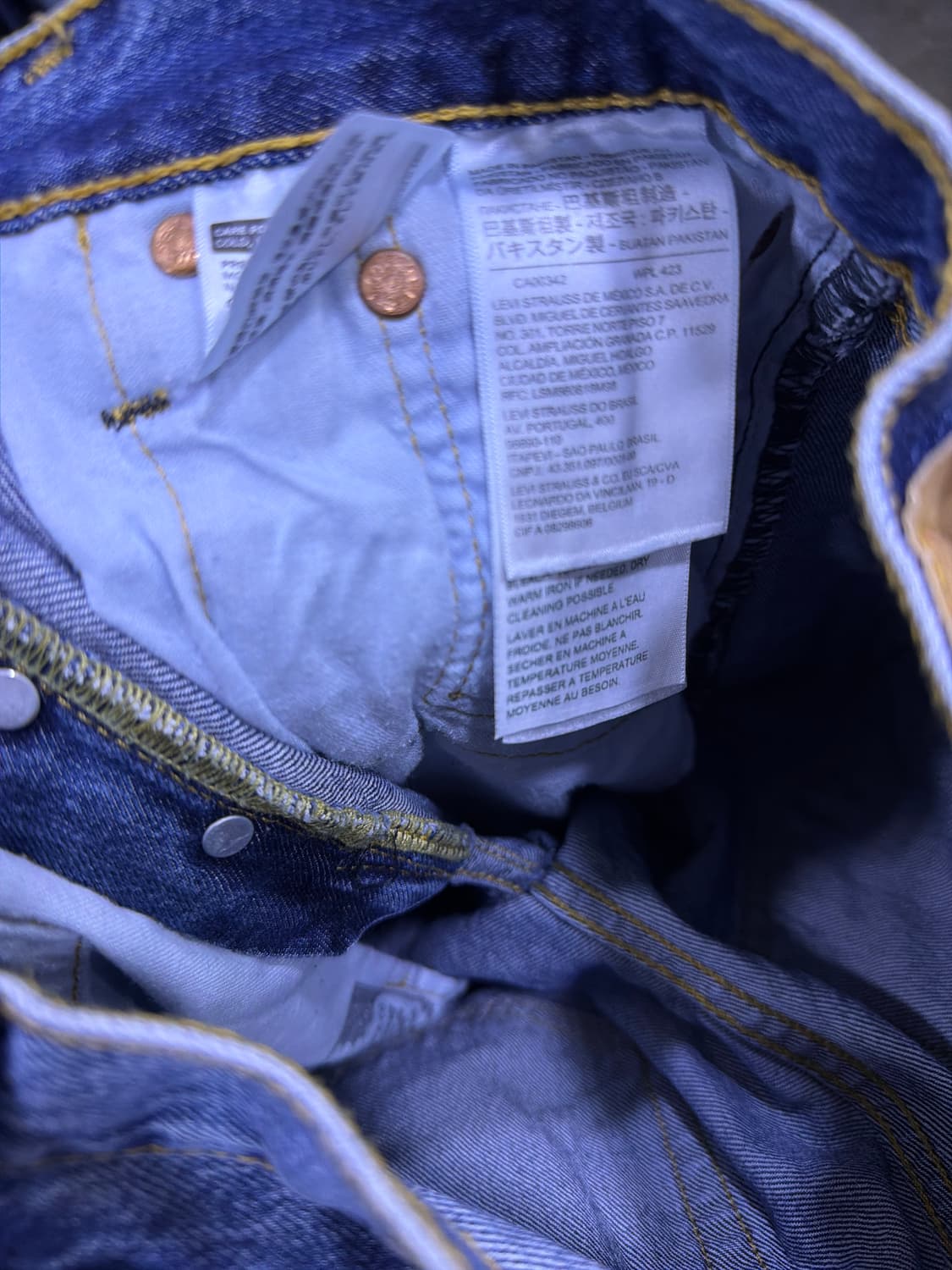 리바이스 501 빈티지 스톤 워싱 레귤러핏 데님팬츠 30 상품이미지8