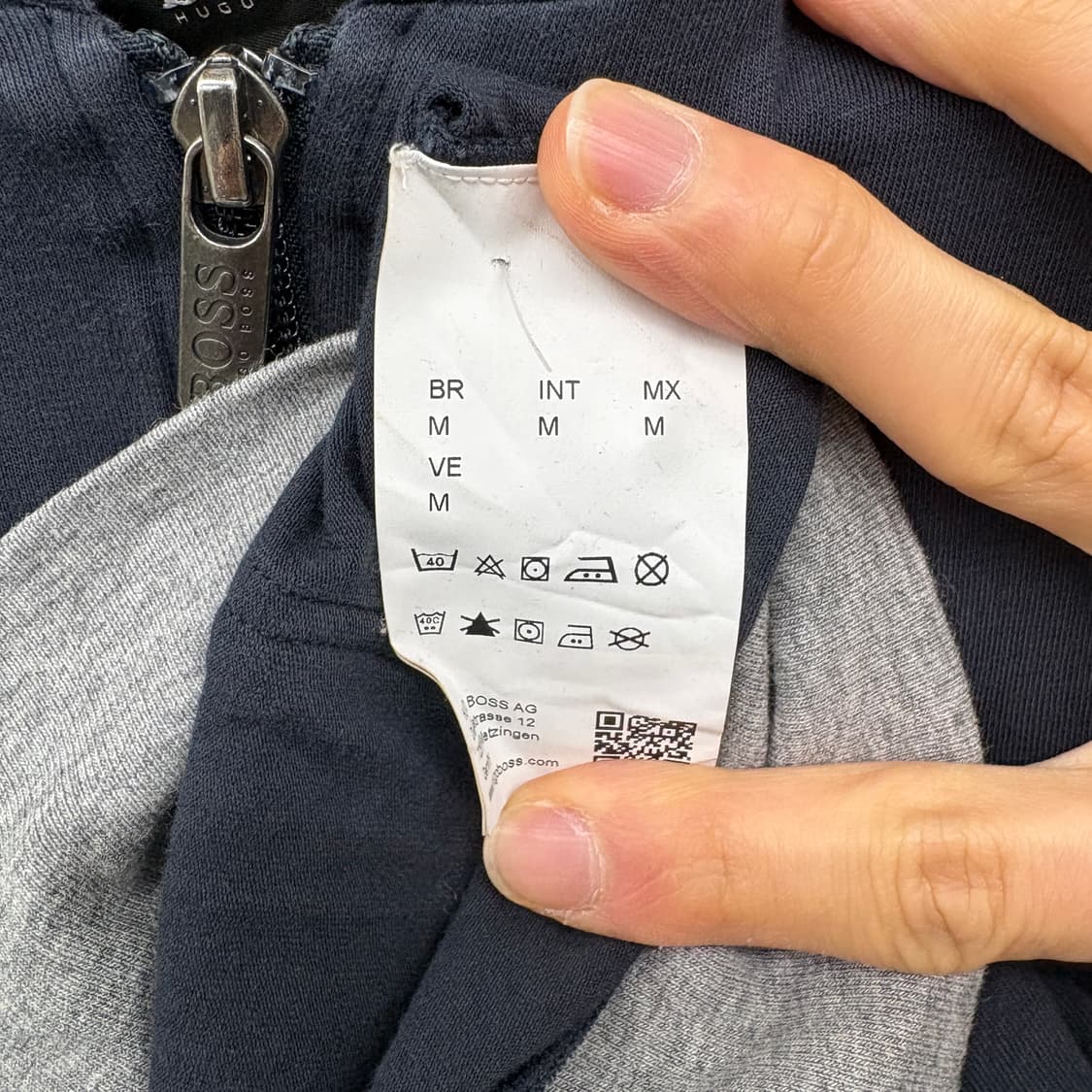 보스 블랙 후드집업 배색 여성 M 상품이미지7