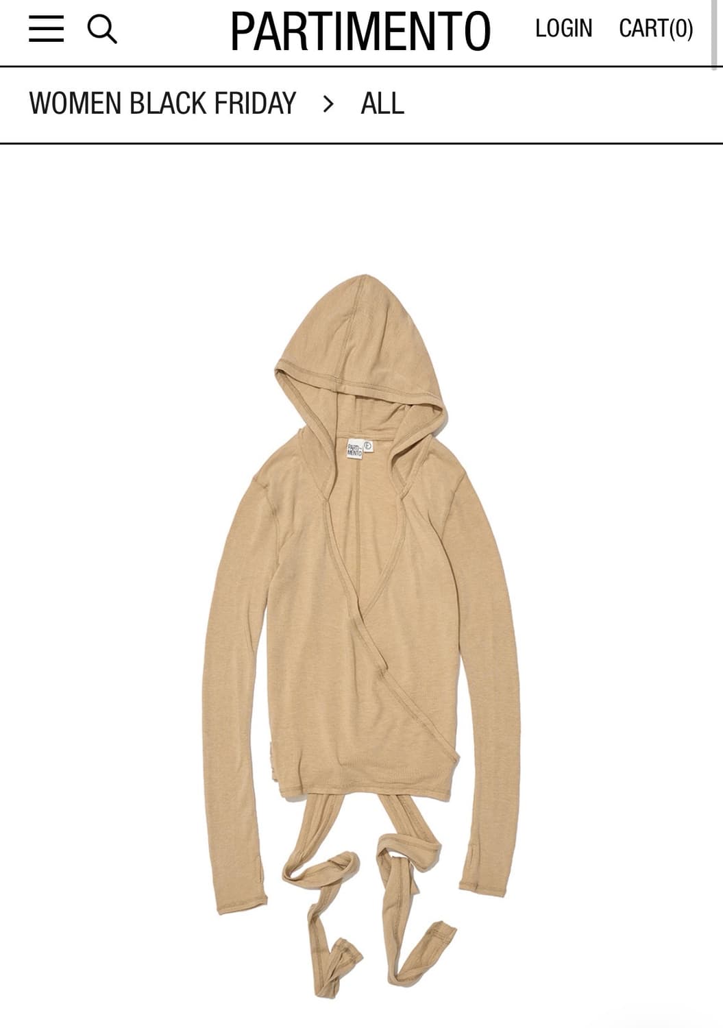 PARTIMENTO 랩 스타일 후드 탑 상품이미지2