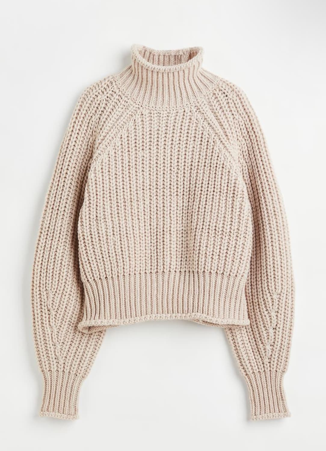 H&M 리브 꽈배기 니트 스웨터 아이보리 L 상품이미지1