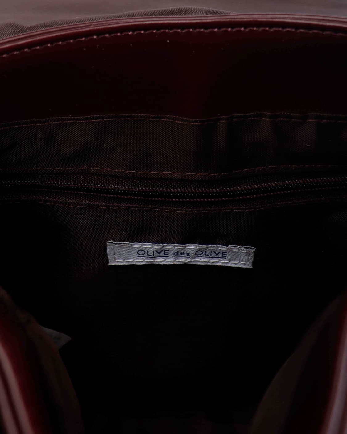 [OLIVE des OLIVE] 버건디 레더 스냅 크로스백 상품이미지4
