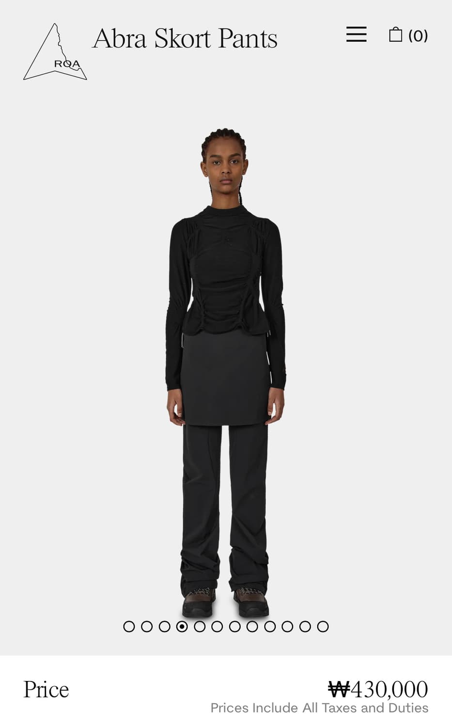 [XS,S,M]로아 하이킹 25fw Abra 스커트 팬츠/블랙 상품이미지9