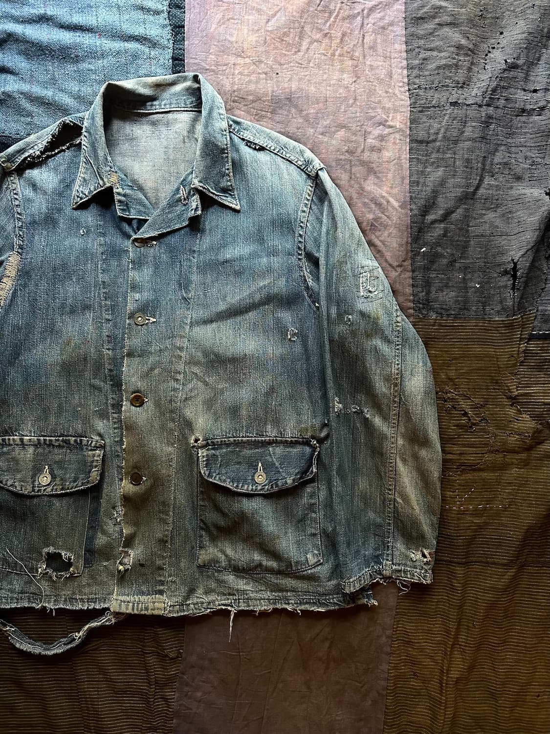40s US Army WW2 데님 커버올 자켓 상품이미지2