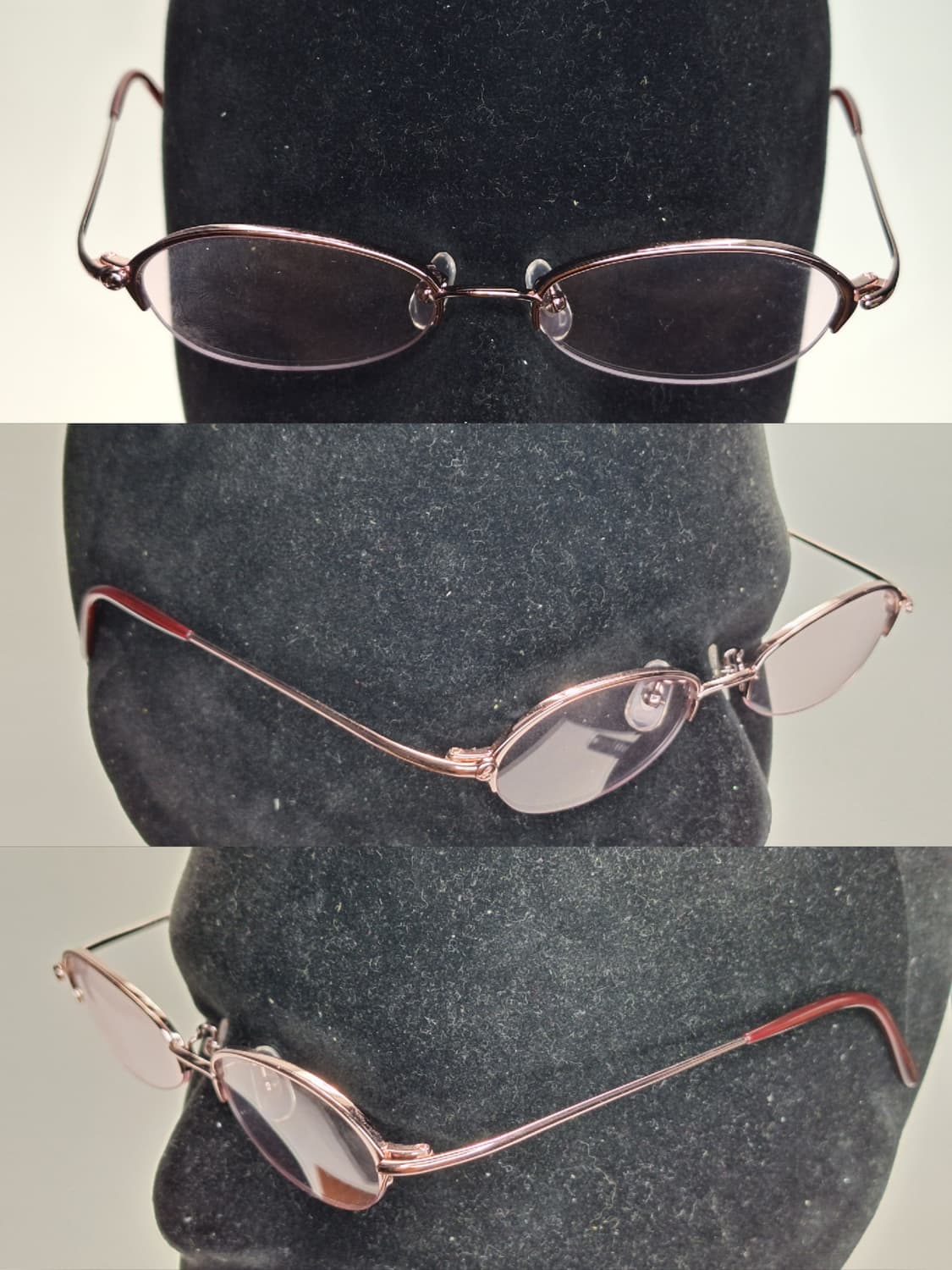 아네스베 Agnes.b AB-1749 로즈핑크 반무테 안경테 긱시크/일본 상품이미지2