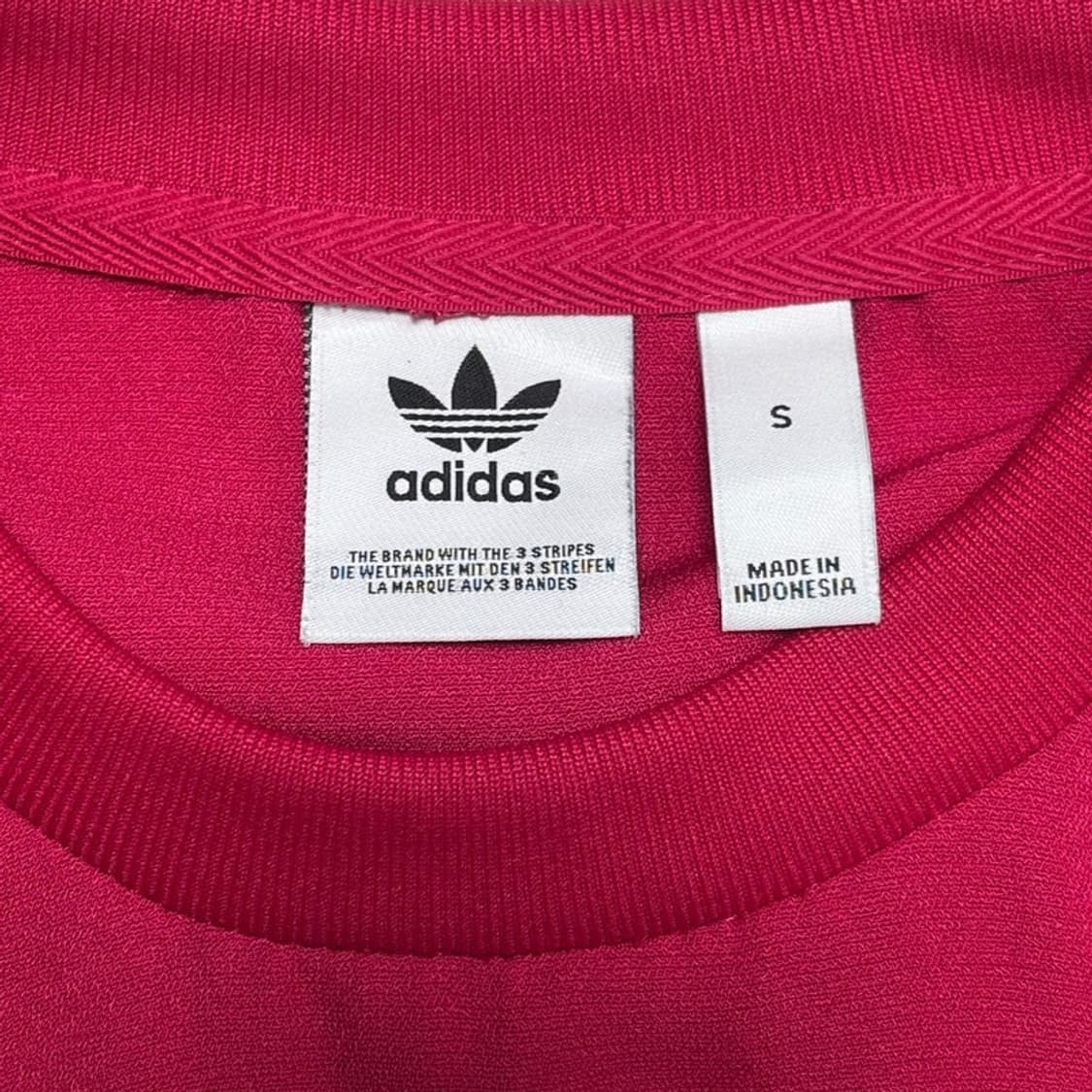 ADIDAS 삼선 스트라이프 원피스 핑크 S 상품이미지4