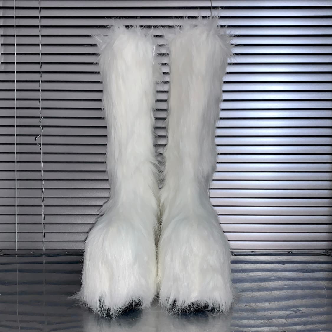 Ellie 플랫폼 화이트 털 스노우 부츠 상품이미지6