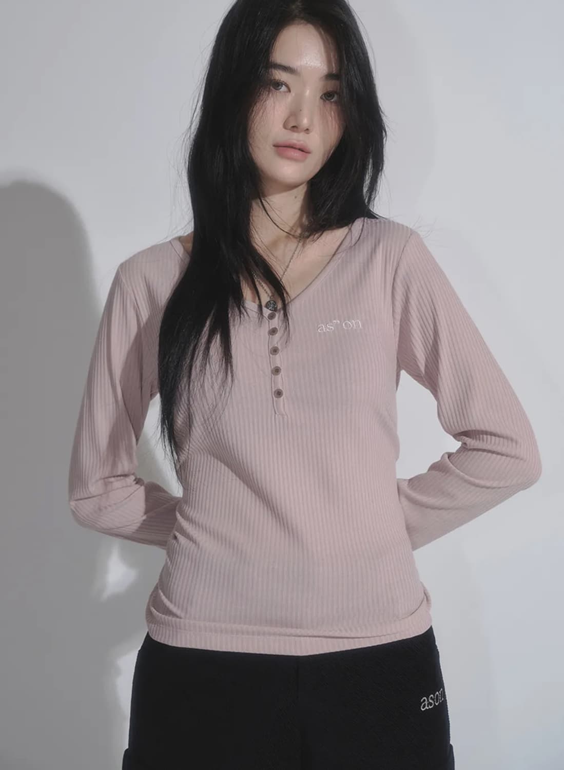 애즈온 버튼티  상품이미지1